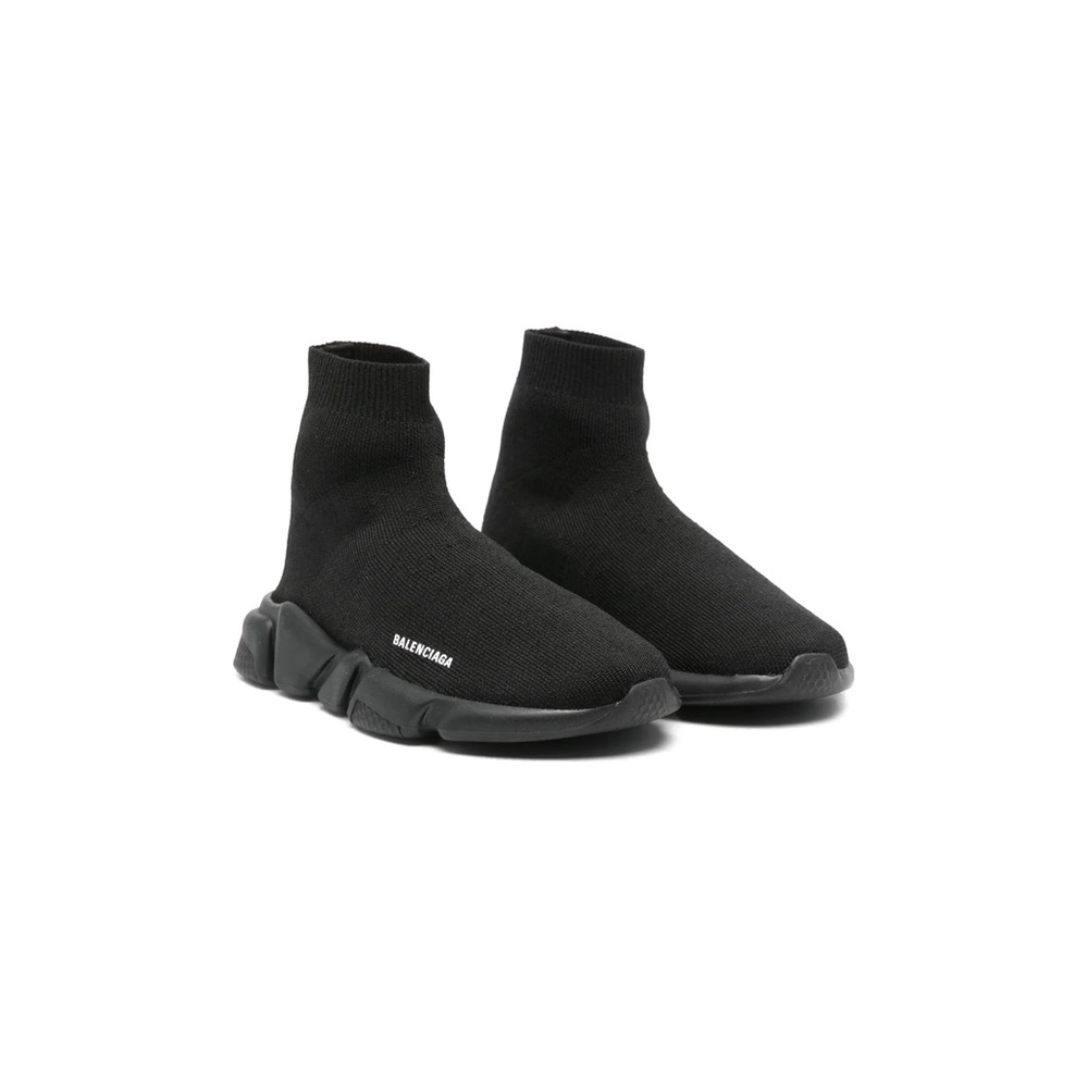 Balenciaga Kids Black Knit Sneakers
